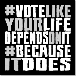 #VOTE4LIFE - White/Gray Posters and Art